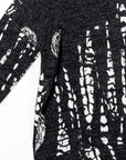 Cozy Texture - Cowl Turtleneck Sweater Top - Rose Scatter - Final Sale