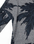 Lightweight Cozy - Banded Hemline Sweater Top - Feather Print - Final Sale!