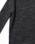 Waffle Knit - Funnel Neck Sweater Top - Smoke - Final Sale!