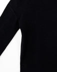 French Terry-Like Knit - Funnel Neck Sweater Top - Black - Final Sale!