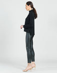 French Terry-Like Knit - Funnel Neck Sweater Top - Black - Final Sale!