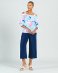 Open Shoulder Ruffle Top - Floral Sketch - Final Sale!