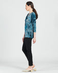 Cowl Neck Side Vent Tunic - Animal Paisley - Final Sale! - Clara Sunwoo