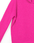 Twill Knit - Tipped Hem Sweater Top - Hot Pink - Final Sale! - Clara Sunwoo