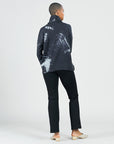 Waffle Knit - Tipped Hem Sweater Top - Stone Splash - Final Sale!