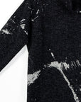 Waffle Knit - Tipped Hem Sweater Top - Stone Splash - Final Sale!
