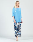 Stitch Line Angle Vent Tunic - Vista Blue - Final Sale!