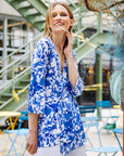 Side Gathered Drape Tunic - Floral Blossom - Final Sale!
