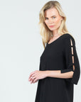 Ladder Sleeve Tunic - Black - Final Sale!