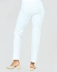Medium Knit - Straight Leg Pant - White
