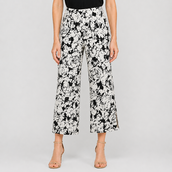Signature Side Slit Ankle Pant - Abstract Rose - Limited Sizes