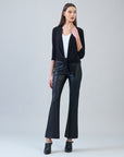 Liquid Leather - Sheen Boot Cut Pant - Black