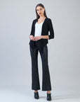 Modern Tie Front Cardigan - Black