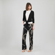Modern Tie Front Cardigan - Black