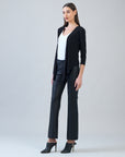 Modern Tie Front Cardigan - Black