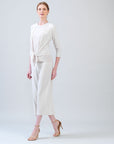 Modern Tie Front Cardigan - Bone