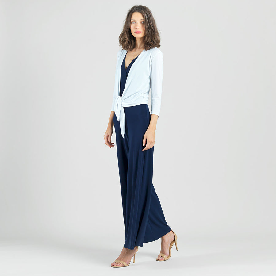 Modern Tie Front Cardigan - White