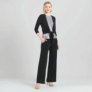 Modern Tie Front Cardigan - Black