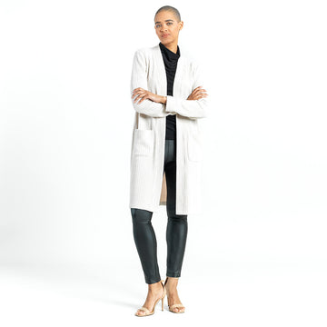 Chunky Ribbed - Modern Pocket Sweater Cardigan - Sand