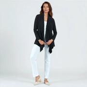 Drape Tunic Cardigan - Black