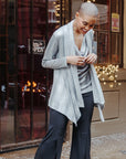 Shimmer Lamé - Cardigan & Cowl Tank Twinset - Silver - Limited Sizes XS & Med Only!