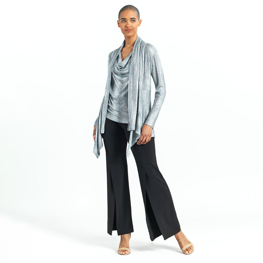Shimmer Lamé - Cardigan & Cowl Tank Twinset - Silver - Limited Sizes XS & Med Only!