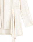Foil Sheen - Drape Tunic Cardigan - Champagne