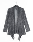 Sheer Shimmer - Drape Tunic Cardigan - Silver