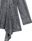 Sheer Shimmer - Drape Tunic Cardigan - Silver