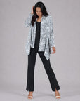 Pleated Knit - Drape Tunic Cardigan - Artistic Leaf - Final Sale