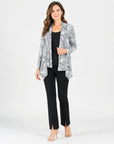 Pleated Knit - Drape Tunic Cardigan - Artistic Leaf - Final Sale!
