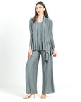 Soft Pleat Knit - Palazzo Pant - Olive - Final Sale!