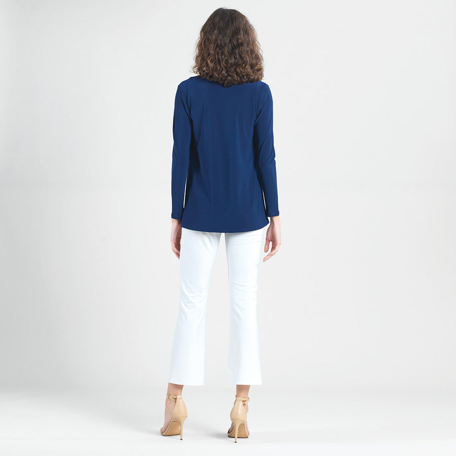 Drape Tunic Cardigan - Navy