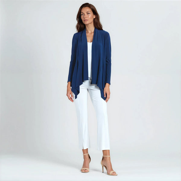 Drape Tunic Cardigan - Navy - Limited Sizes – Clara Sunwoo