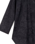 Crushed Silk Knit - Cardigan, Tank, Skirt-Pant 3pc Set - Black