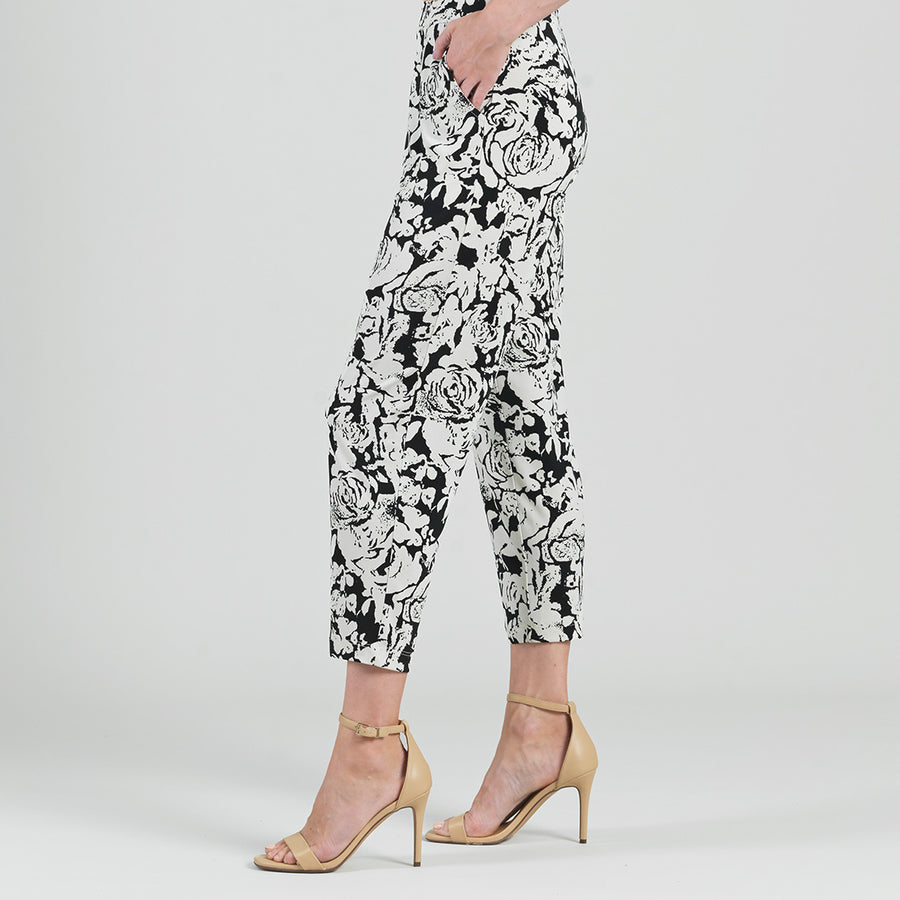 Jogger Pocket Capri - Abstract Rose