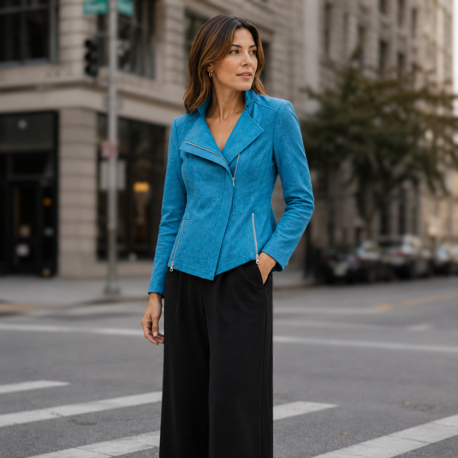 Liquid Leather™ Signature Jacket - Teal – Clara Sunwoo