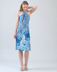 Grecian Halter Swing Dress - Acid Wash - Final Sale!