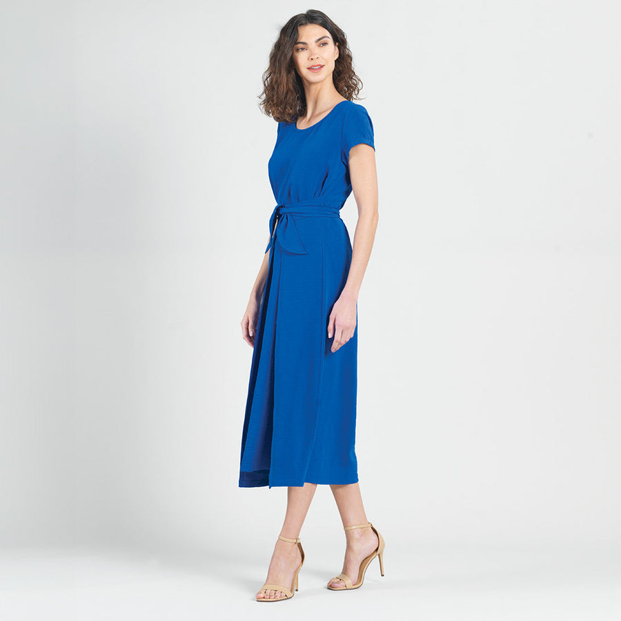 Womens Cobalt Rayon Wrap Midi Dress Womens Cobalt Rayon Wrap Midi Dress