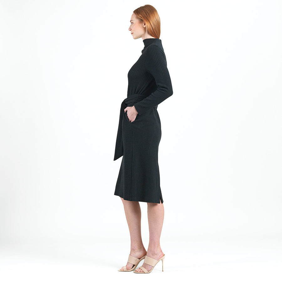 black midi sweater dress Womens Black Midi Sweater Dress Small