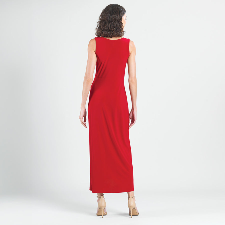 Center Slit Maxi Dress - Red