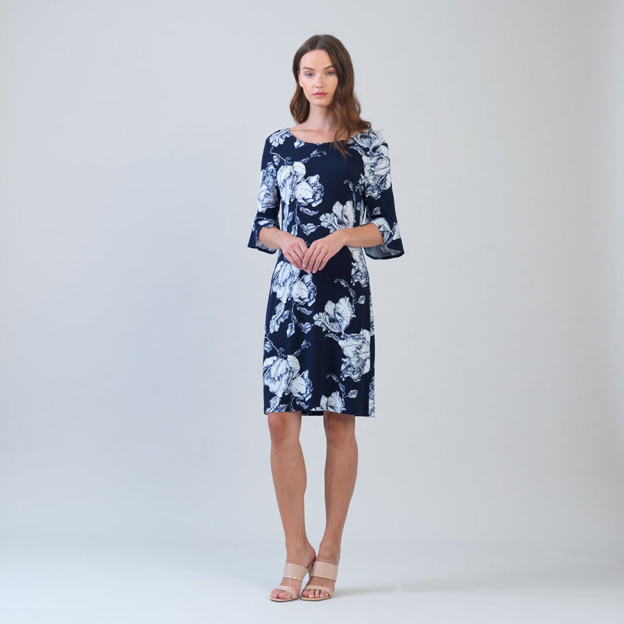 Tulip Cuff Back Tie Dress - Peony Blossom – Clara Sunwoo