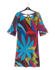 Tulip Cuff Back Tie Dress - Petal Burst