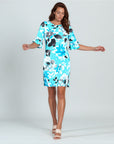 Tulip Cuff Back Tie Dress - Floral Petal - Final Sale