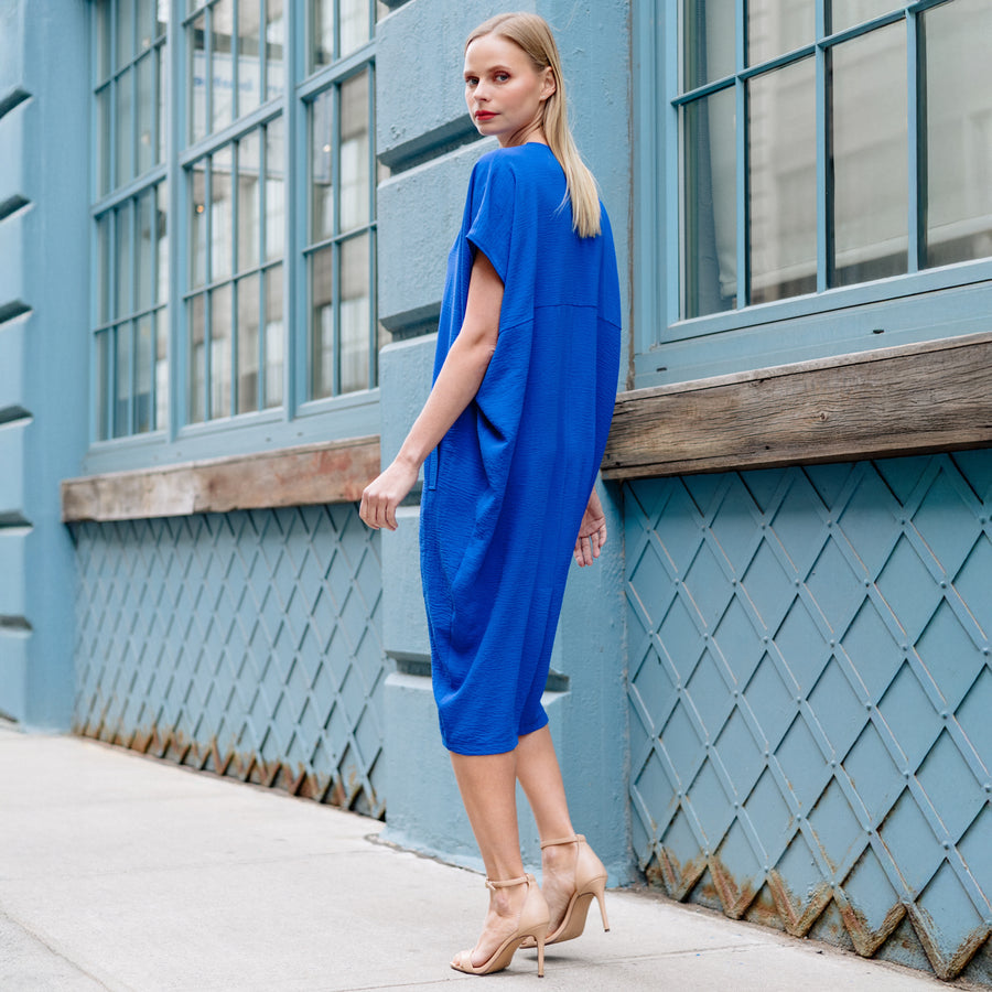 cobalt blue sun dress Topshop - Dropped Waist Maxi Sundress - Women - Viscose/Polyester/Linen - 0 US