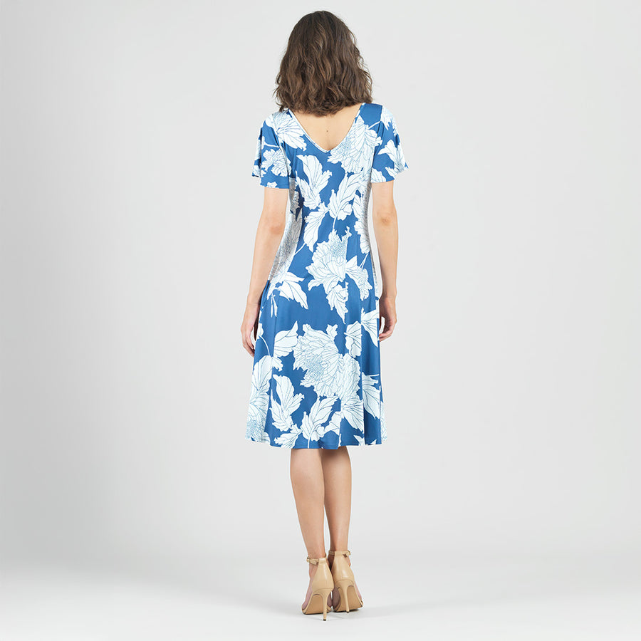 Butter Knit - Flutter Sleeve A-Line Midi Dress - Mum Sketch