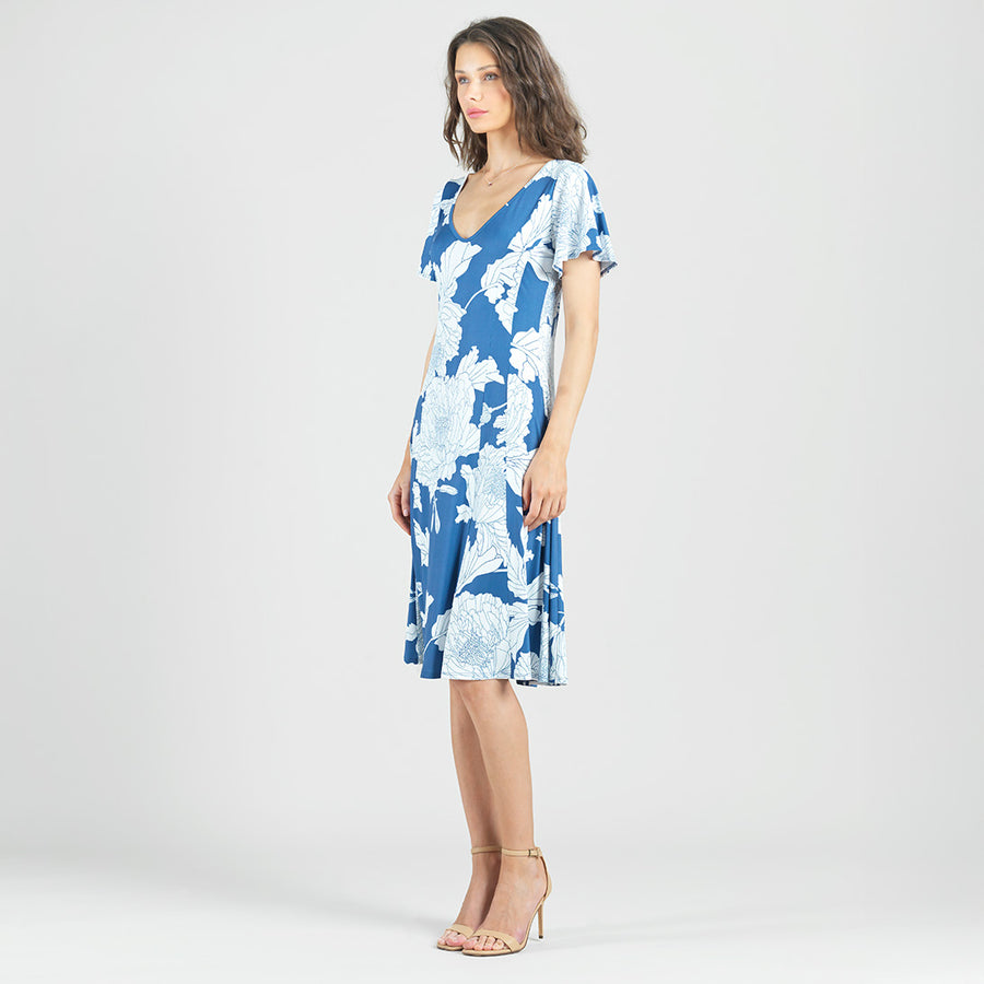 Butter Knit - Flutter Sleeve A-Line Midi Dress - Mum Sketch