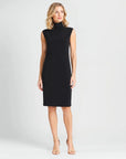 Peach Knit - Mock Neck Midi Dress - Black - Final Sale!