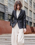 Liquid Leather™ Signature Pocket Blazer - Black