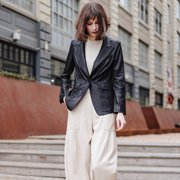 Liquid Leather™ Signature Pocket Blazer - Black